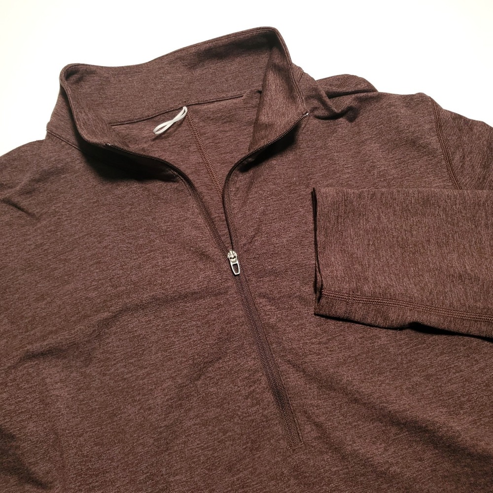 Lululemon Surge Warm Mens ~Large Quarter Zip Performance Maroon
